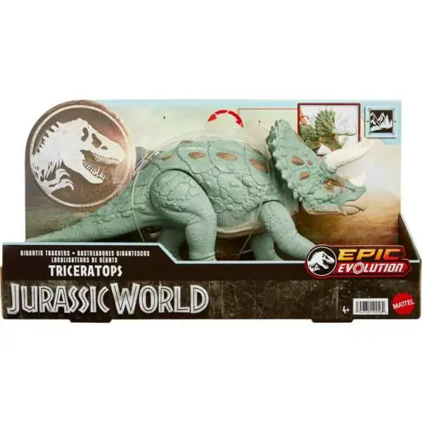 Jurassic World Epic Evolution Gigantic Trackers Triceratops Action Figure [Damaged Package]