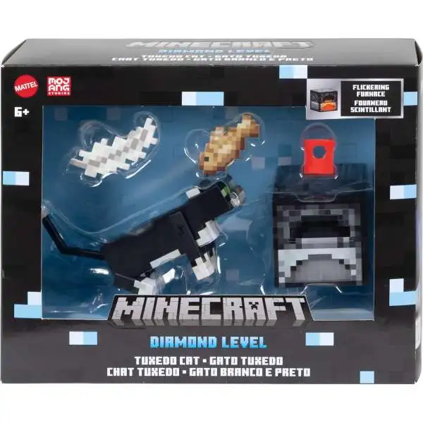 Minecraft Diamond Level Tuxedo Cat Action Figure