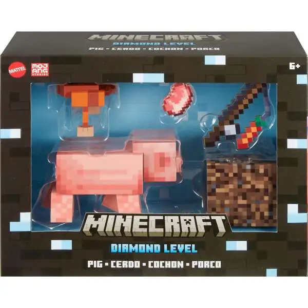 Minecraft Diamond Level Pig Action FIgure