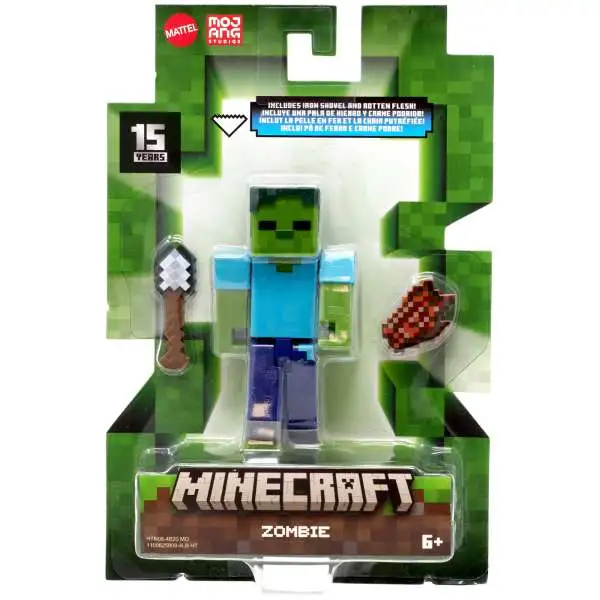 Minecraft 15th Anniversary Zombie Action Figure