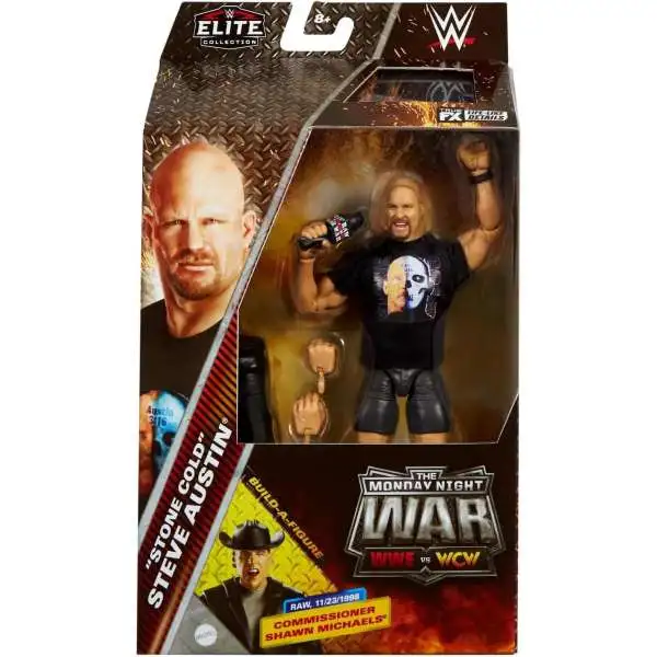 WWE Wrestling Elite Collection Monday Night War "Stone Cold" Steve Austin Action Figure [Build Commissioner Shawn Michaels]