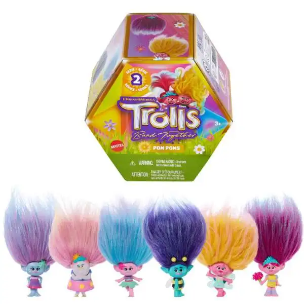 Trolls Band Together Series 2 Pom Poms Mystery Pack [1 RANDOM Keychain]