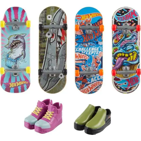 Hot Wheels Skate Speed Shredder Pack Mini Skateboard 4-Pack