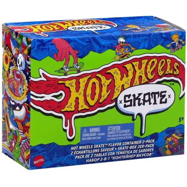Hot Wheels Skate Flavor Container Mini Skateboard 2-Pack