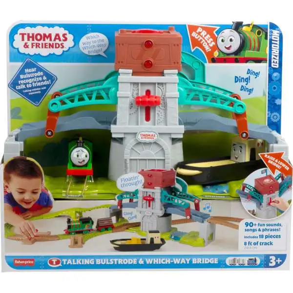 Fisher Price Thomas & Friends Motorized Talking Bulstrode & Which-Way Bridge Playset