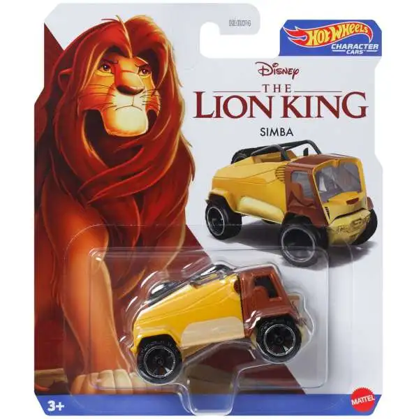 Disney Hot Wheels Character Cars Simba Die Cast Car