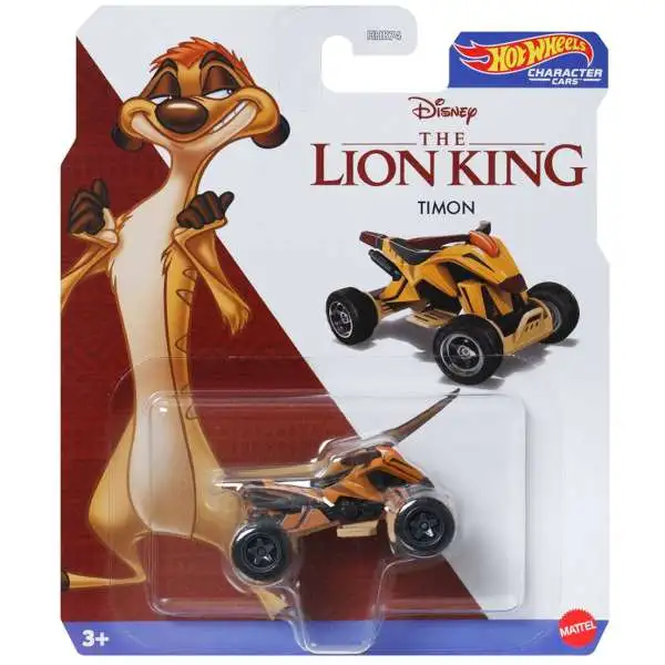 Disney Hot Wheels Character Cars TImon Die Cast Car