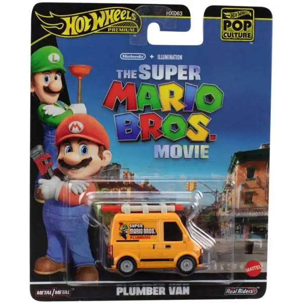 Hot Wheels The Super Mario Bros. Movie POP Culture Plumber Van Die Cast Car
