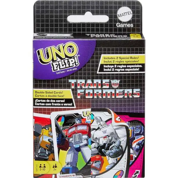 Transformers UNO Flip Card Game