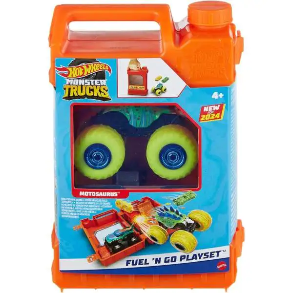 Hot Wheels Monster Trucks Fuel 'n Go Playset [with Motosaurus]