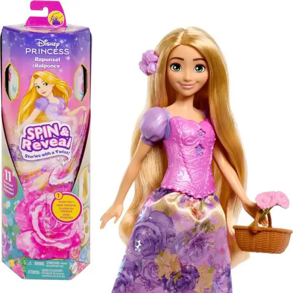 Disney Princess Spin & Reveal Rapunzel Doll [11 Surprises!]