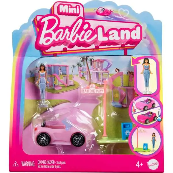 Mini BarbieLand Convertible 1.5-Inch Figure & Vehicle