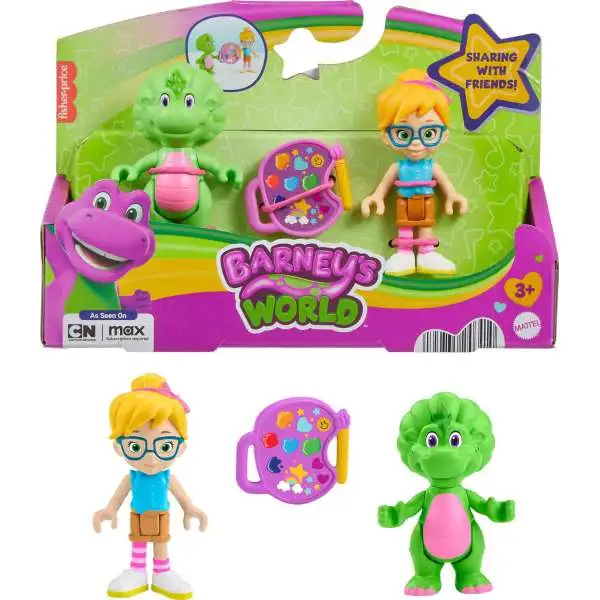 Fisher Price Barney's World Vivie & Baby Bop Figure 2-Pack