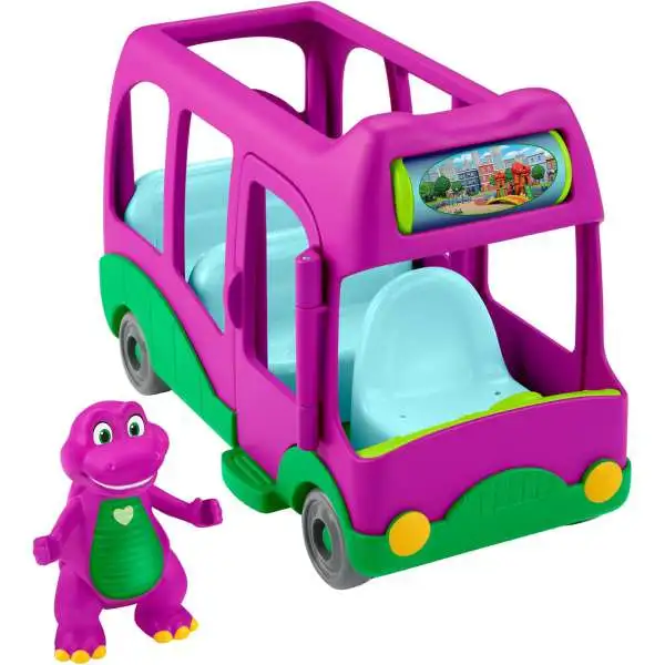 Fisher Price Barney's World Adventure Bus Vehicle & Figure