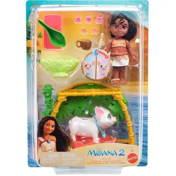 Disney Moana 2 Simea & Pua Bathtime Fun 3.5-Inch Playset