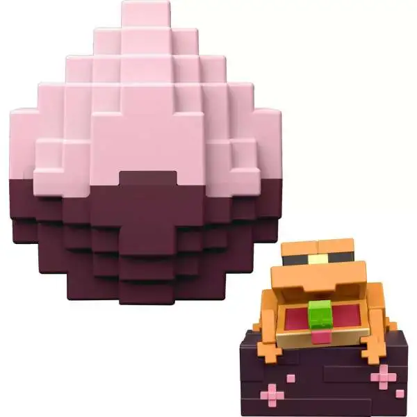 Minecraft Mini Mode Spawn Egg Frog on a Log Mini Figure