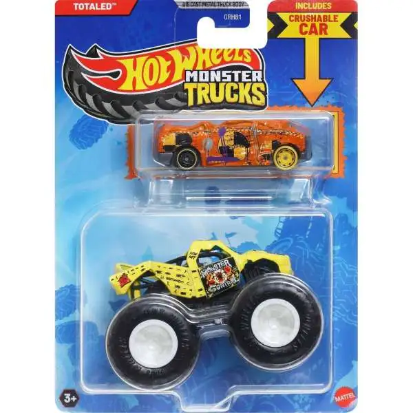 Hot Wheels Monster Trucks Totaled Diecast Car [Includes Crushed Die-Cast Car]