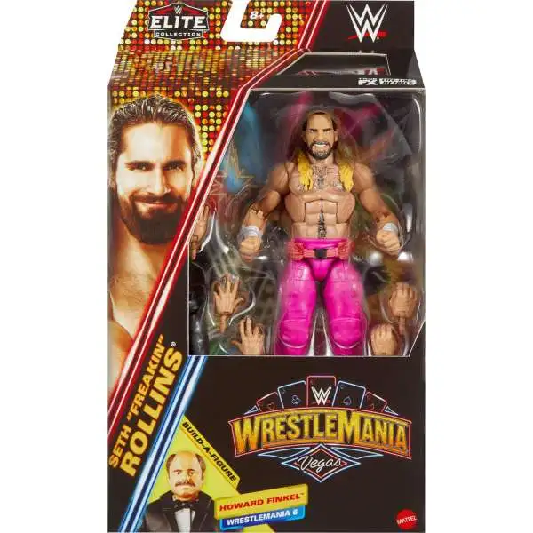 WWE Wrestling Elite Collection WrestleMania Vegas Seth "Freakin" Rollins Action Figure [Build Howard Finkel]