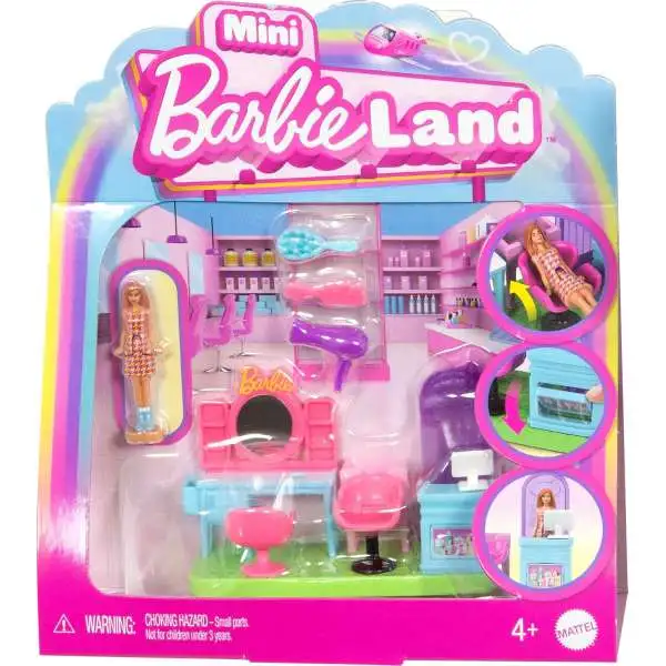 Mini BarbieLand Hair Salon 1.5-Inch Mini Playset