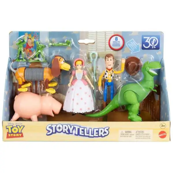 Disney Toy Story Storytellers Andy's Room Pack Action Figure Set [Woody, Rex, Ham, Slinky Dog, Bo Peep & 3 Little Green Men]