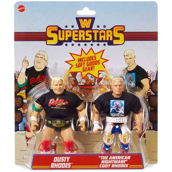 WWE Wrestling Retro Superstars Dusty Rhodes & "The American Nightmare" Cody Rhodes Exclusive Action Figure 2-Pack
