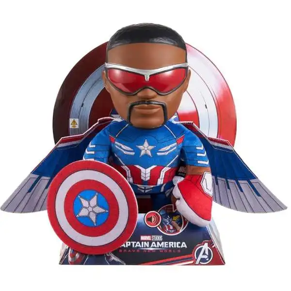 Marvel Captain America Brave New World Captain America 12-Inch Plush Figure with Sound