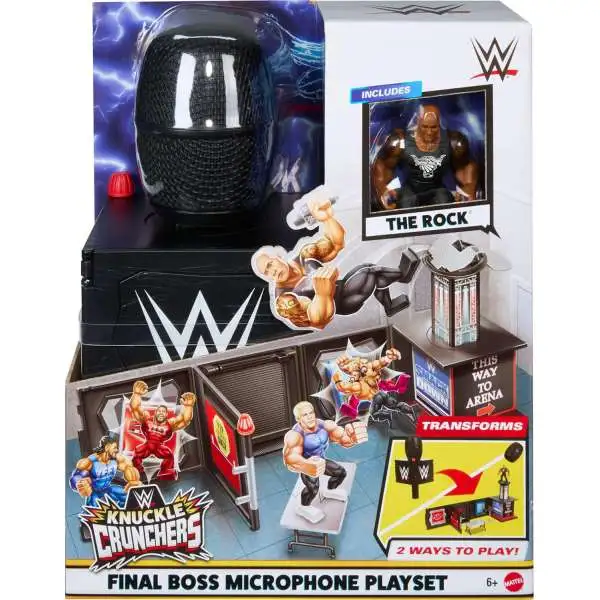 WWE Wrestling Knuckle Crunchers Final Boss Microphone 3.5-Inch Playset