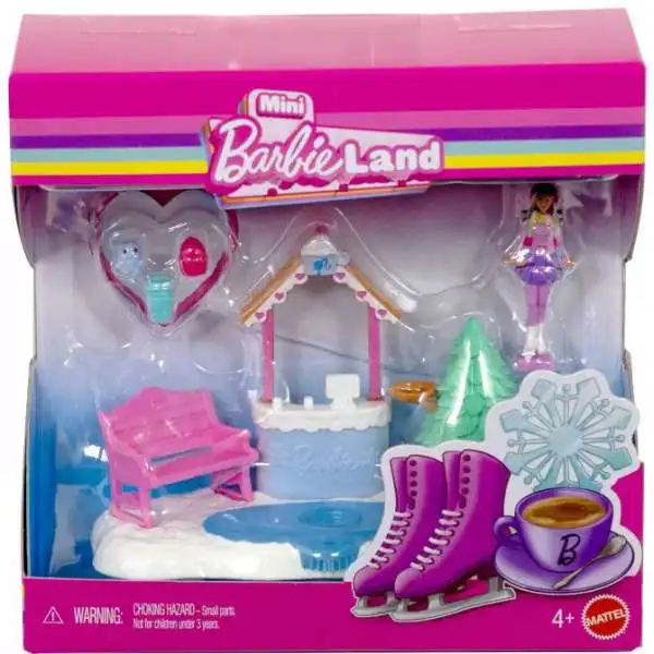 Mini BarbieLand Ice Skating Rink 1.5-Inch Mini Playset