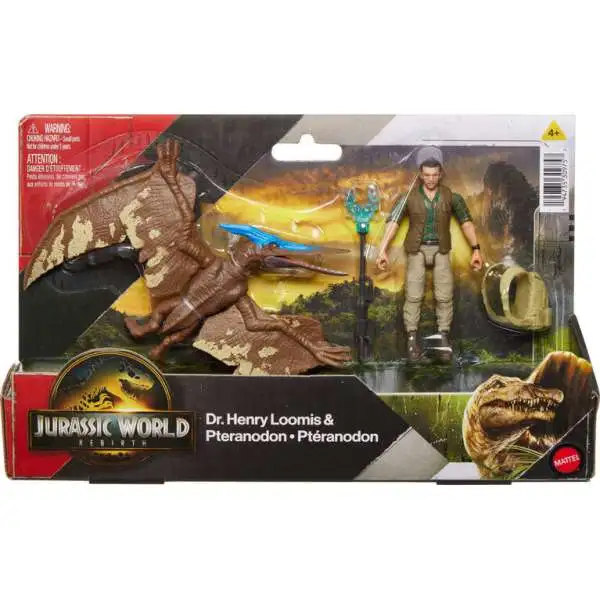Jurassic World Rebirth Dr. Henry Loomis & Pteranodon Action Figure 2-Pack