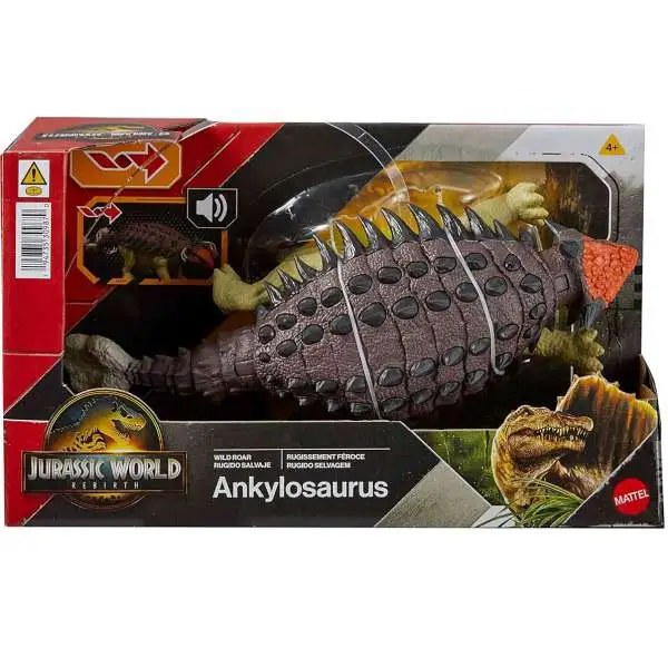 Jurassic World Rebirth Wild Roar Ankylosaurus Action Figure