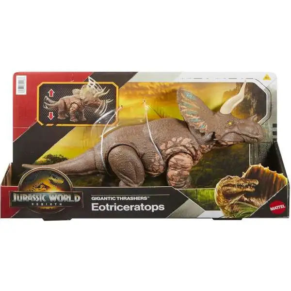 Attel Jurassic World Rebirth Gigantic Thrashers Eotriceratops Dinosaur