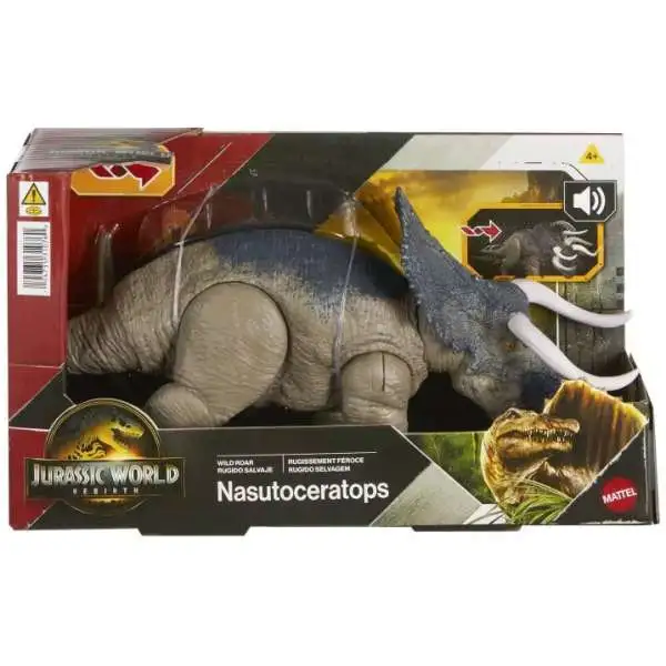 Jurassic World Rebirth Wild Roar Nasutoceratops Action Figure