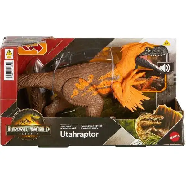 Jurassic World Rebirth Wild Roar Utahraptor Action Figure