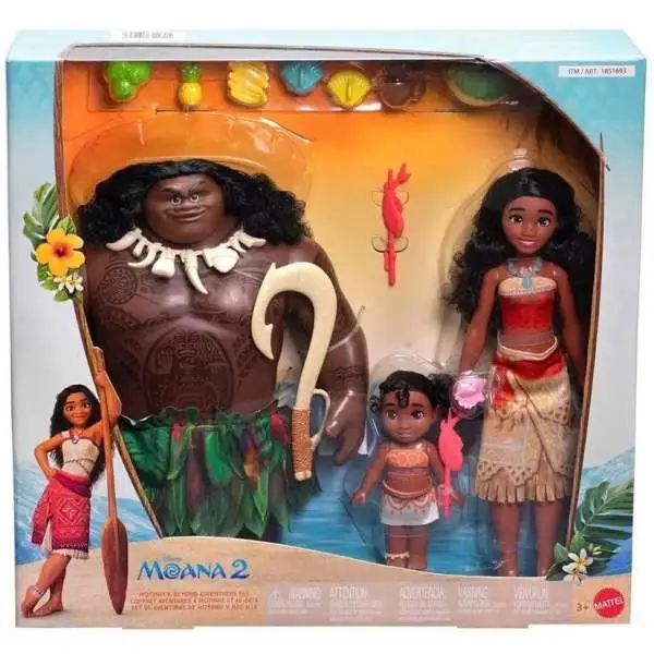 Disney Moana 2 Montunui & Beyond Adventures Set Exclusive 11-Inch Doll 3-Pack [Moana, Simea & Maui]