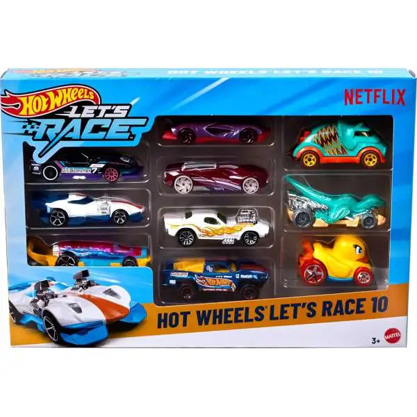 Hot Wheels Let's Race Exclusive Diecast Car 10-Pack [Cars May Vary]