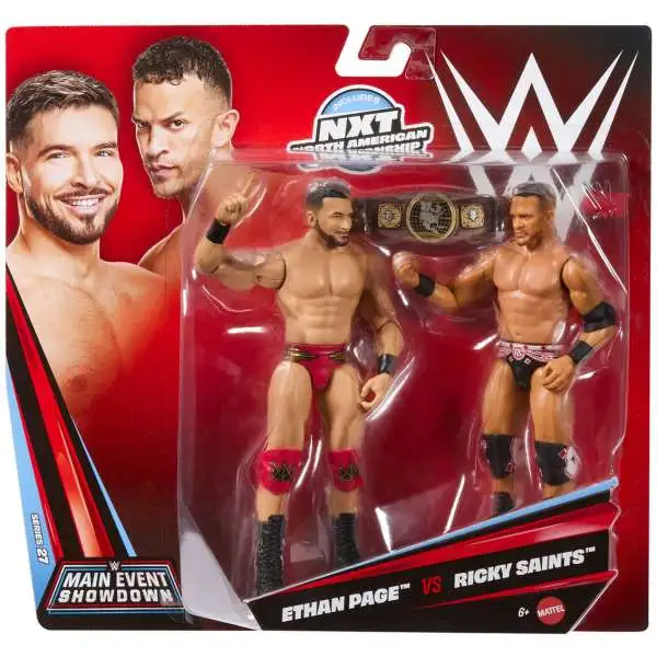 WWE Wrestling Main Event Showdown Series 27 Ethan Page vs Ricky Saints Action Figure 2-Pack [with NXT North American Championship Belt]