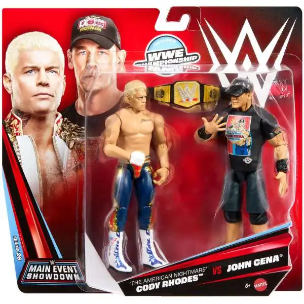 WWE Wrestling Main Event Showdown Series 26 "The American Nightmare" Cody Rhodes vs John Cena Action Figure 2-Pack