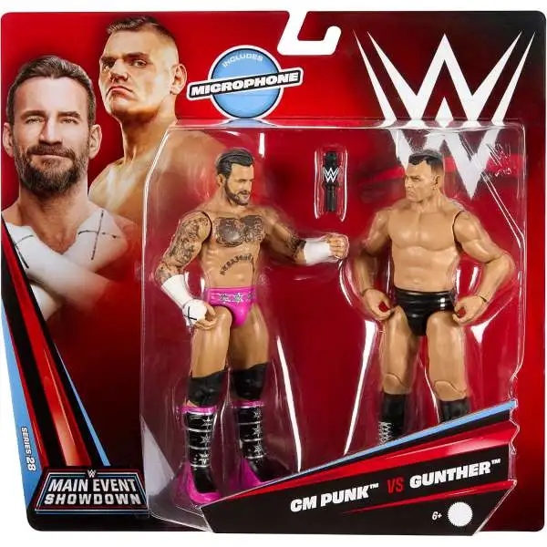 WWE Wrestling Main Event Showdown Series 28 CM Punk vs Gunther Action Figure 2-Pack