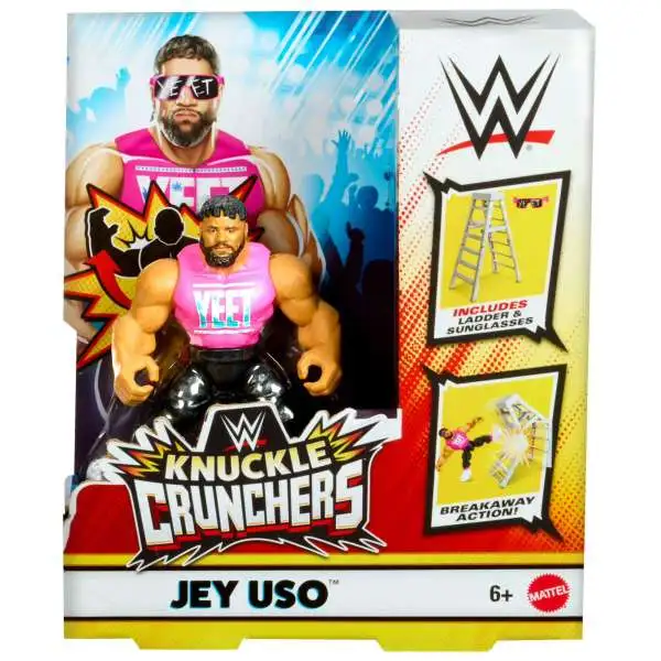 WWE Wrestling Knuckle Crunchers Jey Uso Action Figure