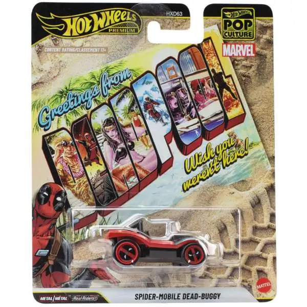 Hot Wheels Deadpool Premium POP Culture Spider-Mobile Dead-Buggy Die Cast Car