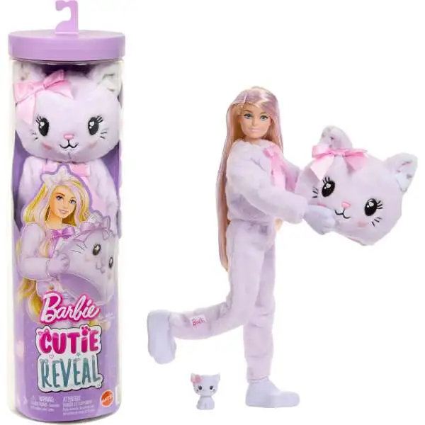 Barbie Cutie Reveal Cuddly Series Kitten Surprise Doll [10 Surprises!]