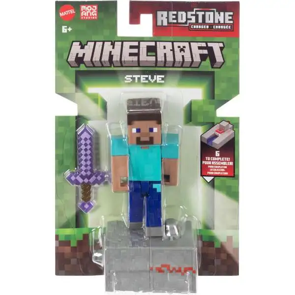 Minecraft Redstone Charged Steve Action Figure