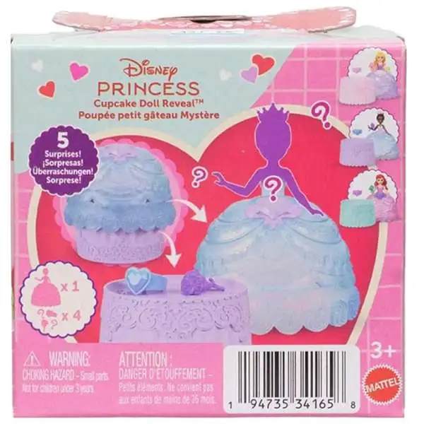 Disney Princess Valentine's Day Cupcake Doll Reveal Mystery Pack