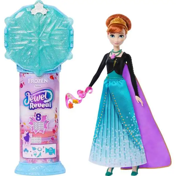 Disney Frozen Jewel Reveal Anna Surprise Doll [8 Surprises!]
