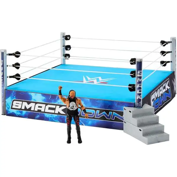 WWE Wrestling Ultimate Edition Smackdown Real Scale Ring [with Jacob Fatu]