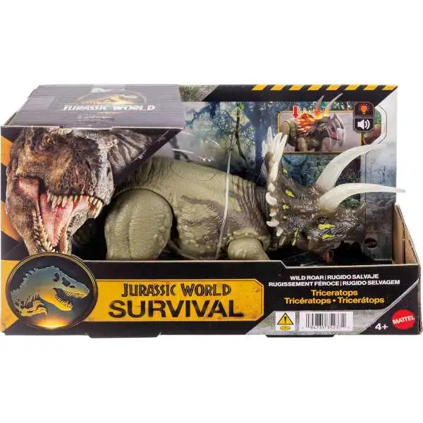 Jurassic World Survival Wild Roar Triceratops Action Figure