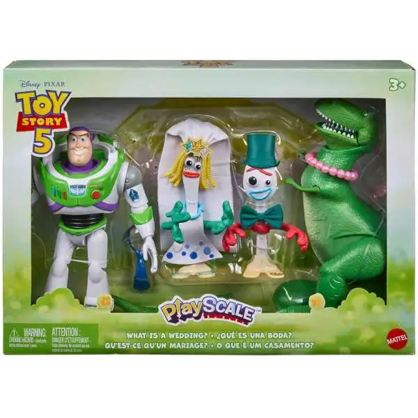 Disney / Pixar Toy Story 5 Playscale What is a Wedding Posable Action Figure 4-Pack [Buzz, Rex, Forky & Karen Beverly]