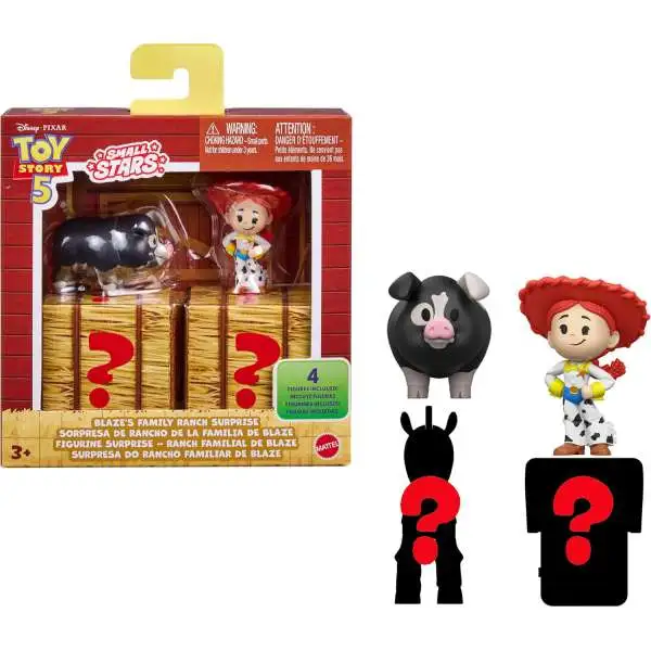 Disney / Pixar Toy Story 5 Small Stars Blaze's Family Ranch Surprise 1.75-Inch Mini Figure 4-Pack [Jessie, Jimmy Dean & 2x Mystery]