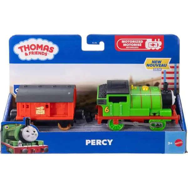 Fisher Price Thomas & Friends Motorized Percy Train Figure [Red Mail Car]
