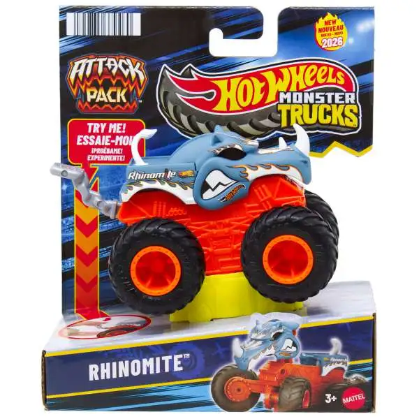 Hot Wheels Monster Trucks Attack Pack Rhinomite Vehicle